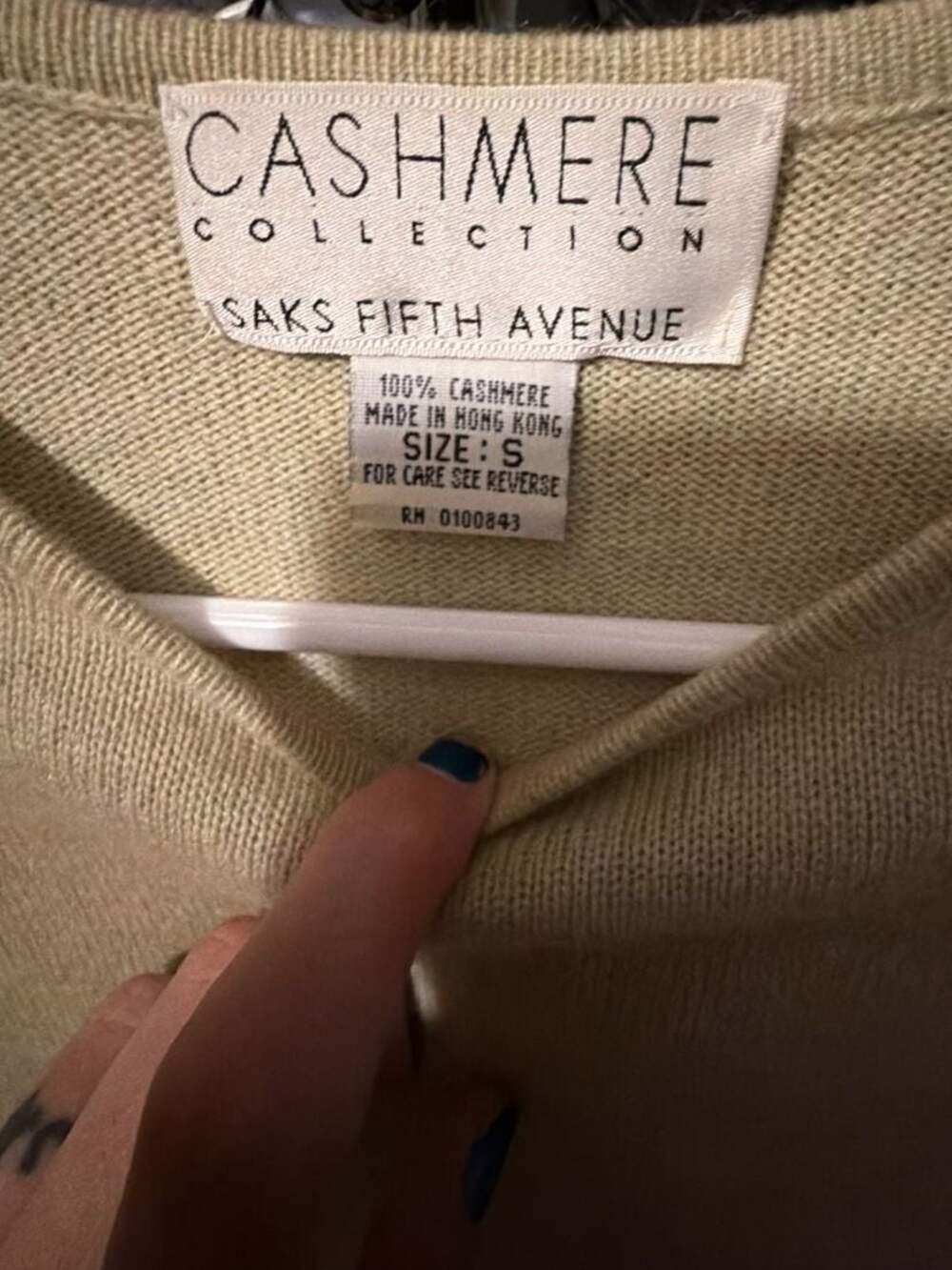 Saks Fifth Avenue Cashmere Collection Women's Crewneck Long Sleeve Sweater - Picture 2 of 3